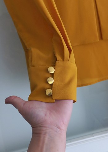 48 Beden sarı Renk 48 Beden SarıbUzun Kollu Bluz