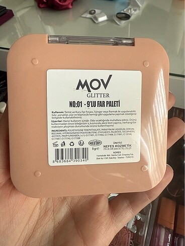 Beden Mov Glitter No:01 9?lu Far Paleti