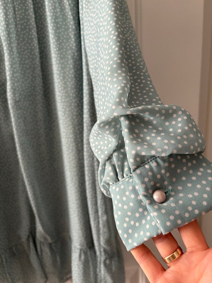 Uzun Kollu Fırfırlı Salaş Tunik - Görsel 3