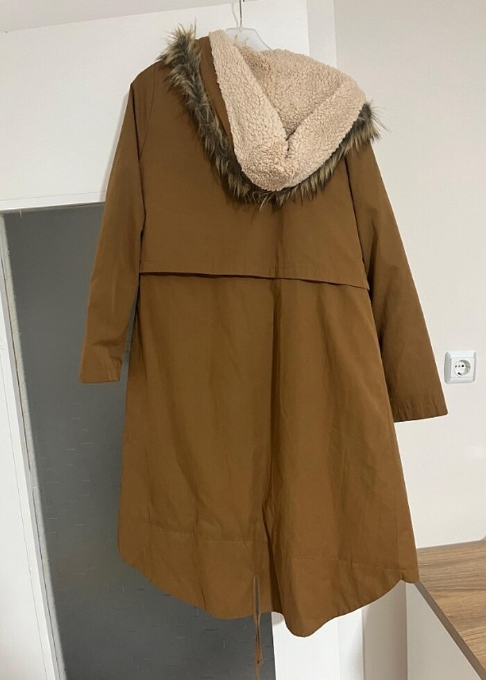 Kadın uzun mont parka  - Görsel 3