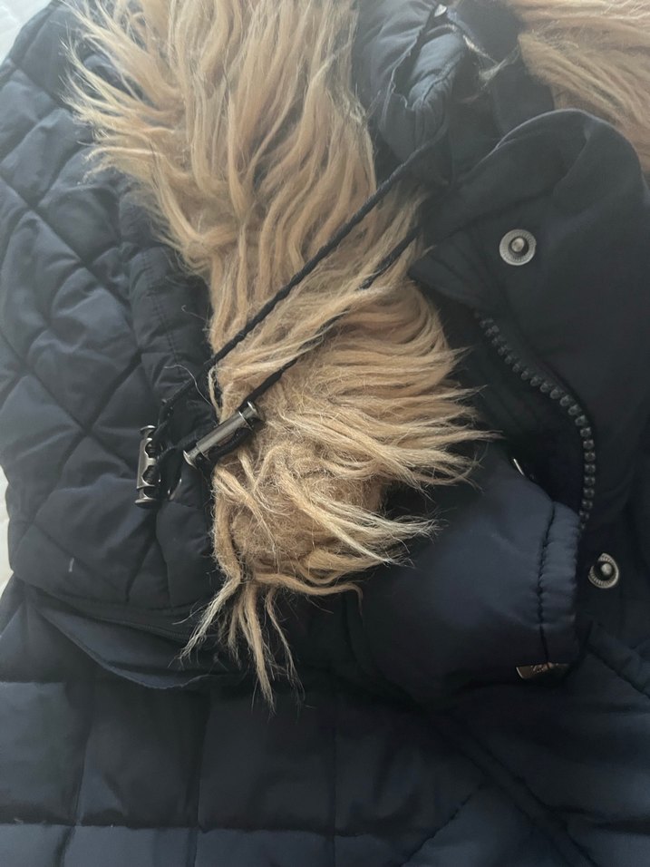 Kadın Lacivert kaz tüyü şişme kapşonlu su tutmaz  Kışlık Mont - Görsel 4