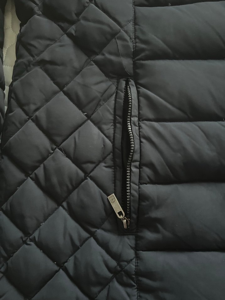 Kadın Lacivert kaz tüyü şişme kapşonlu su tutmaz  Kışlık Mont - Görsel 5