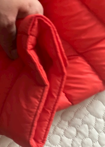 Turuncu şişme kaz tüyü Erkek Mont - Görsel 6