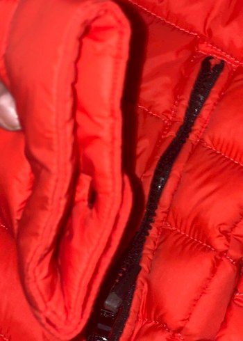 Turuncu şişme kaz tüyü Erkek Mont - Görsel 5