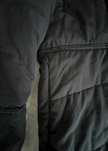 Siyah Uzun Kadın Kışlık Şişme Mont Kürklü Kapüşonlu - Görsel 8