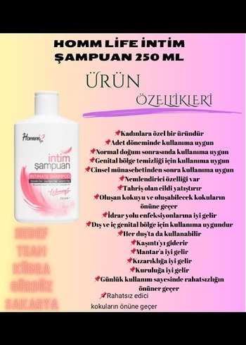 Diger Homm Life İntim Şampuan 250 ml