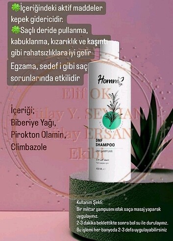 Homm bitkisel DNF şampuan 
