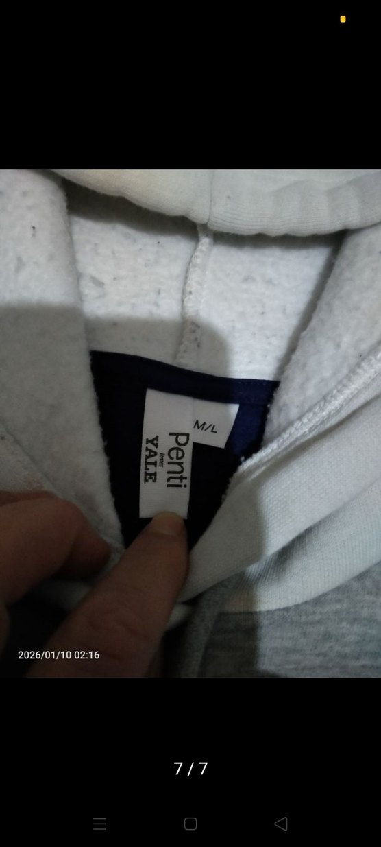 Gri Kapüşonlu Yale Baskılı Sweatshirt - Görsel 4