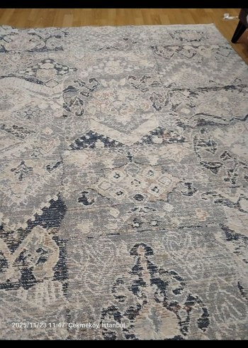 Bohem Gri Desenli Halı - Görsel 4