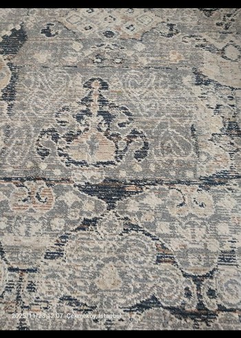 Bohem Gri Desenli Halı - Görsel 3