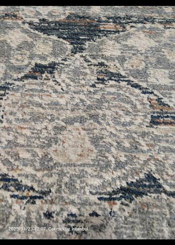 Bohem Gri Desenli Halı - Görsel 2