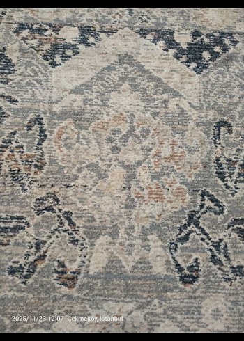 Bohem Gri Desenli Halı - Görsel 6