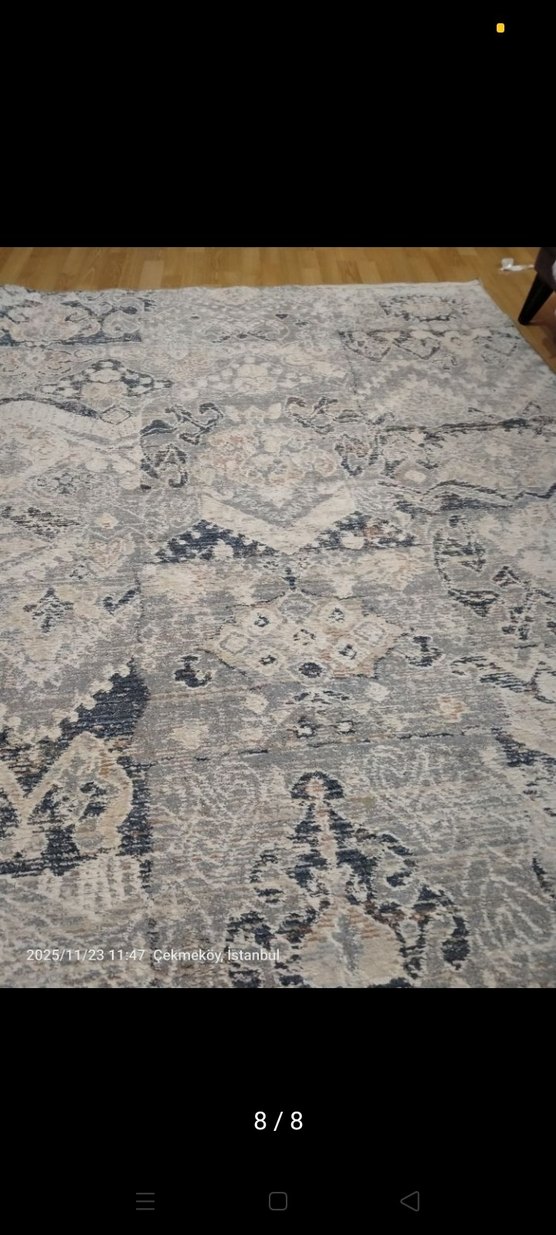 Bohem Gri Desenli Halı - Görsel 4