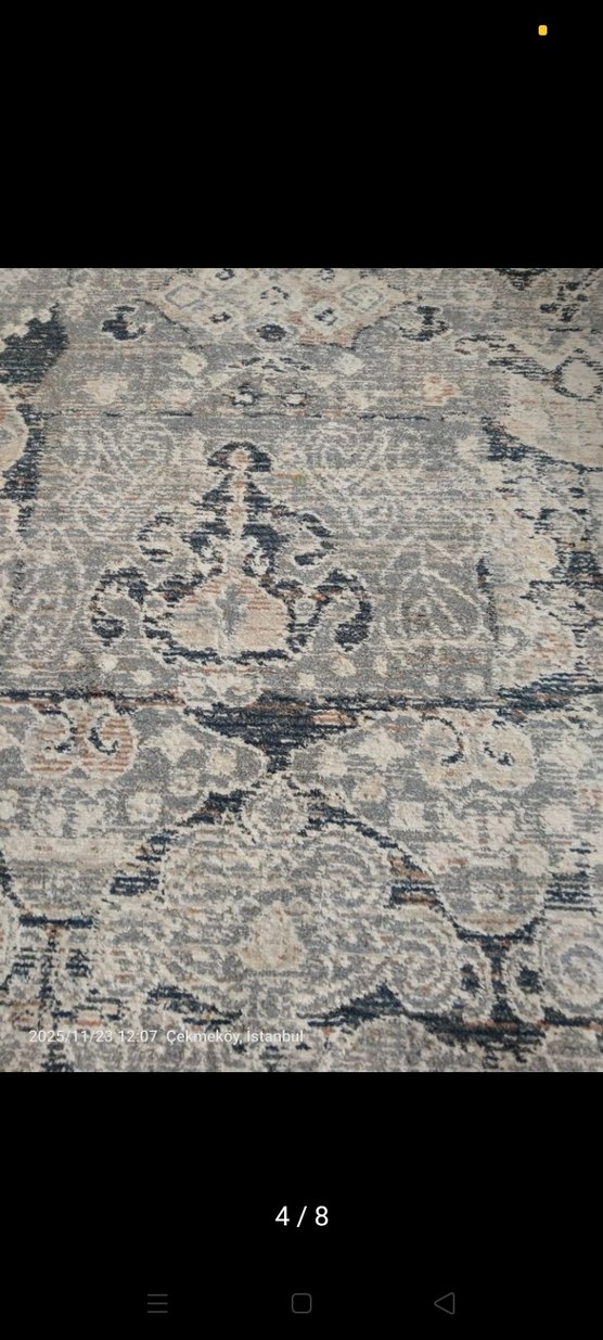 Bohem Gri Desenli Halı - Görsel 3