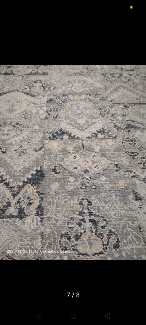 Bohem Gri Desenli Halı - Görsel 5