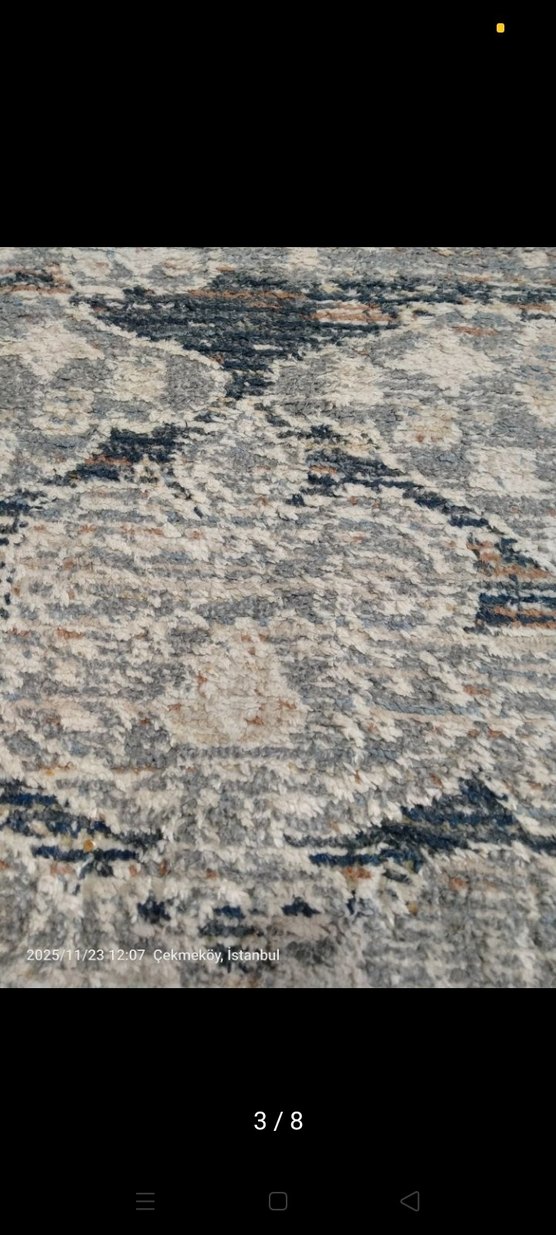 Bohem Gri Desenli Halı - Görsel 2