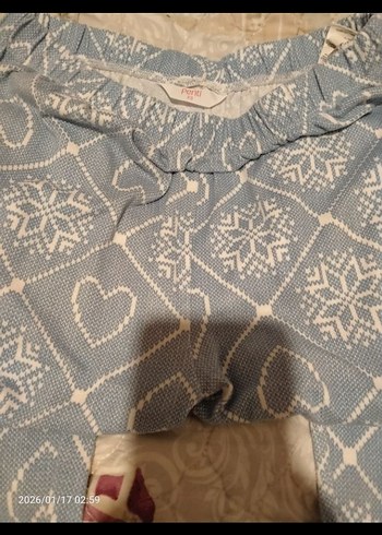 Nakışlı Mavi Gri Örgü Çocuk Battaniyesi - Görsel 2