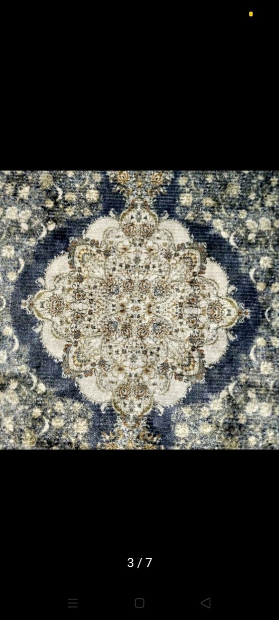 Koyu Gri Desenli Geleneksel Halı - Görsel 3