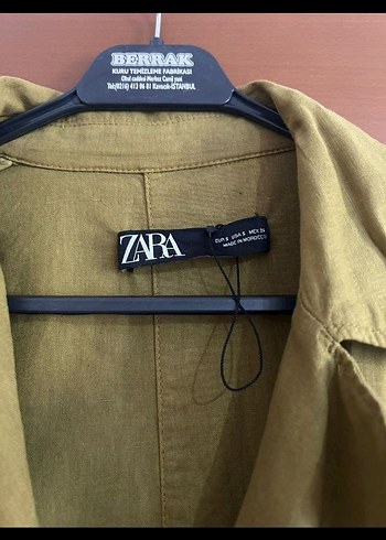 Kadın Haki Uzun Keten Trençkot - Görsel 3