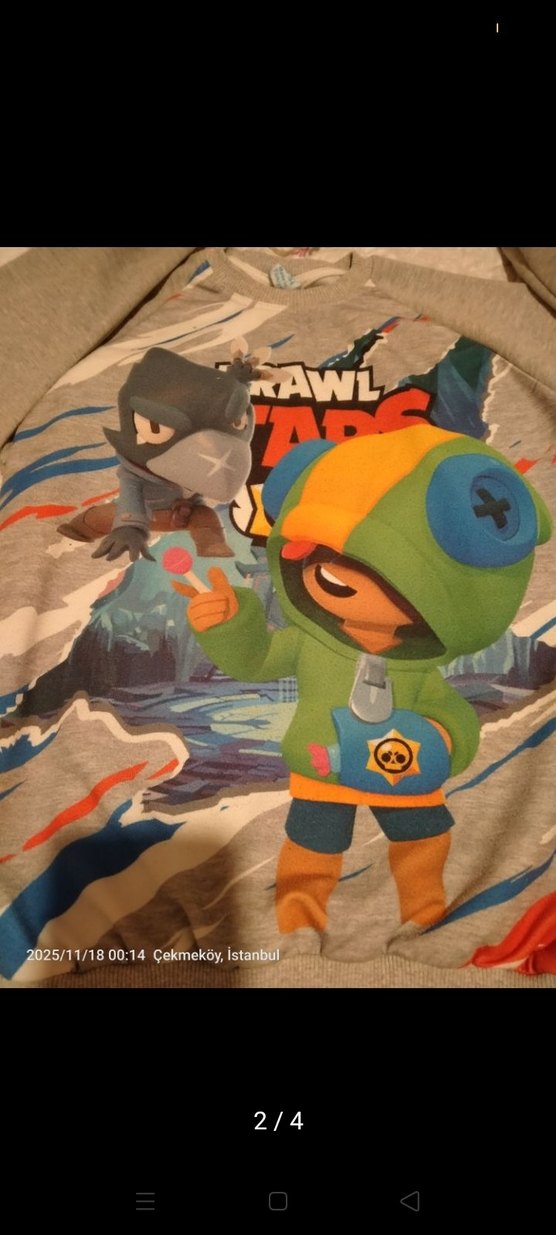 Baskılı Gri Erkek Çocuk Sweatshirt - Görsel 2