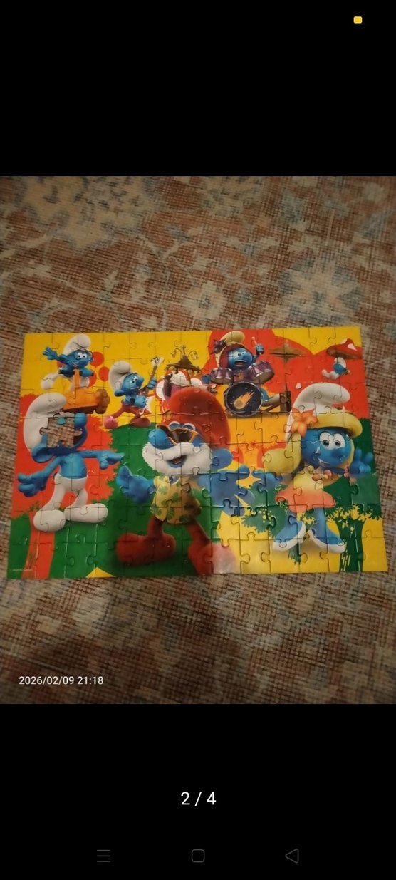 Renkli Şirinler Çocuk Puzzle - Görsel 2