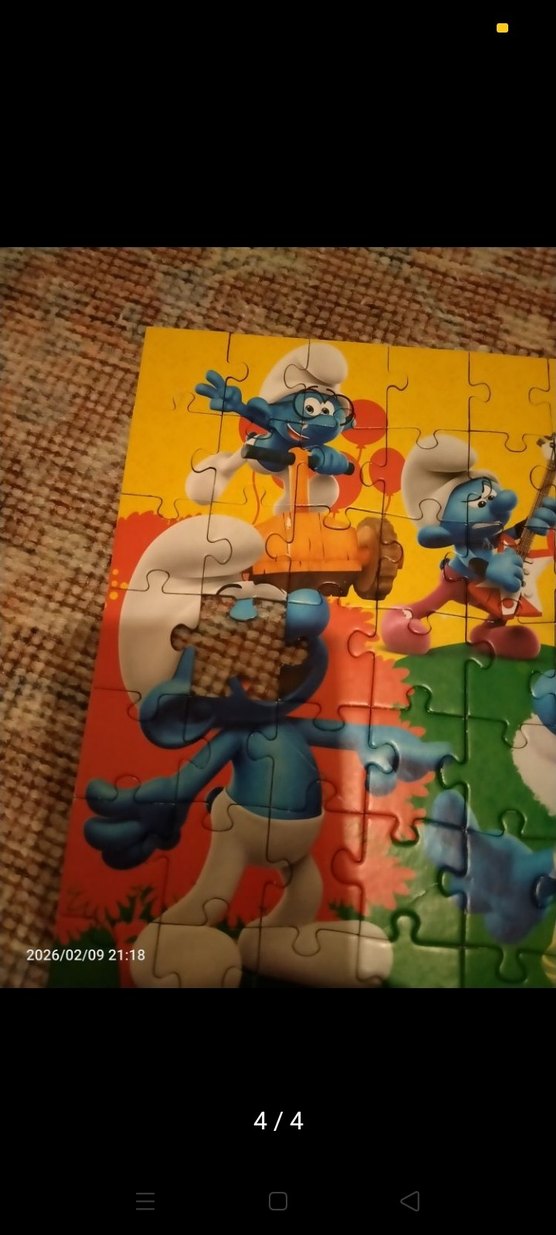 Renkli Şirinler Çocuk Puzzle - Görsel 4