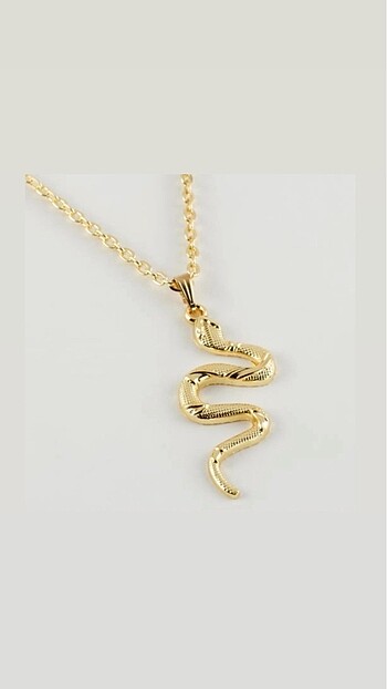 Yılan Figürlü Gold Kolye