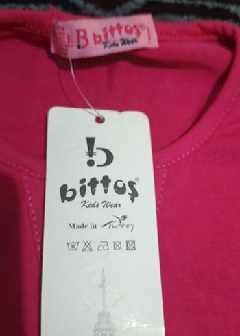 Kız Çocuk Pembe Dantel Detaylı Tişört - Görsel 4