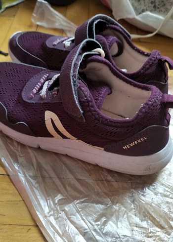 Kız Çocuk Mor Spor Ayakkabı Velcro - Görsel 3