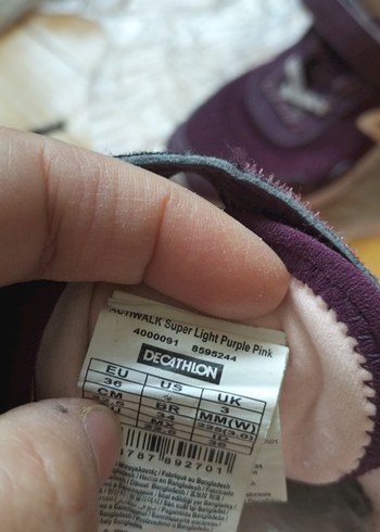 Kız Çocuk Mor Spor Ayakkabı Velcro - Görsel 5