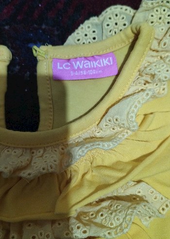 Kız Çocuk Sarı Fırfırlı Tişört - Görsel 3