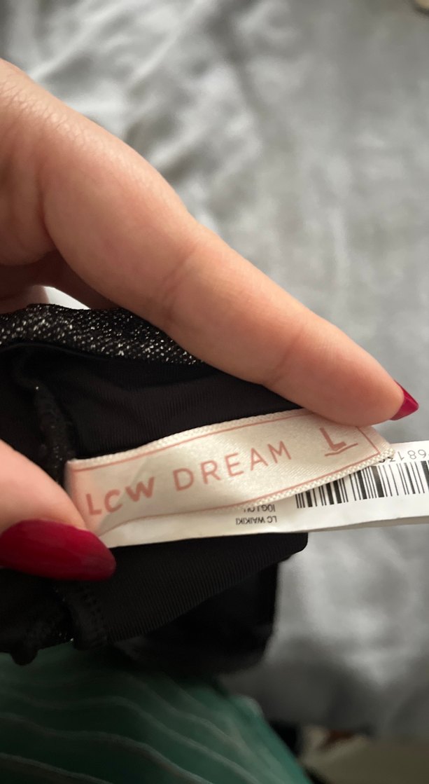 Siyah Gri Parlak Goth Bralet - Görsel 3