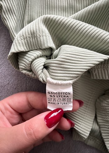 Yeşil Pamuklu Mini Atlet - Görsel 3