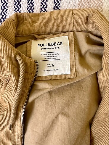Pull and Bear PULL and BEAR kadife kalın kapüşonlu ceket