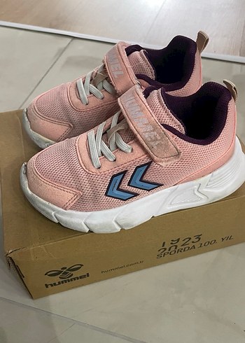 27 Beden Kız Çocuk Pembe Cırtlı Spor Ayakkabı