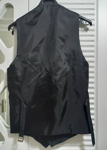 Düğmeli Siyah Erkek Yelek - Görsel 2