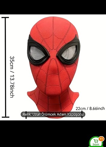 Spider man örümcek adam maske