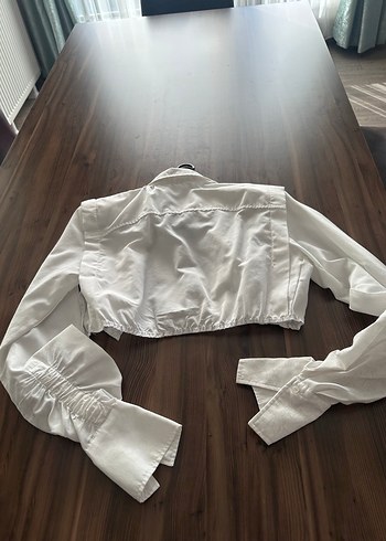 Diğer Kadın Beyaz vatkalı Uzun Kollu crop Gömlek
