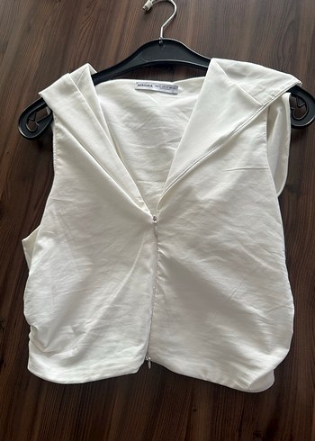 Bershka Krem renginde Kolsuz Kadın bluz