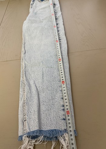 xs Beden mavi Renk Mavi Salaş Kadın Midi Kot Pantolon