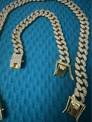 Cuban chain taşlı bileklik