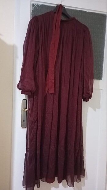 44 Beden bordo Renk Elbise
