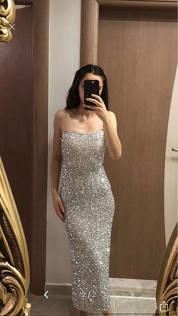 Zara Zara payetli elbise