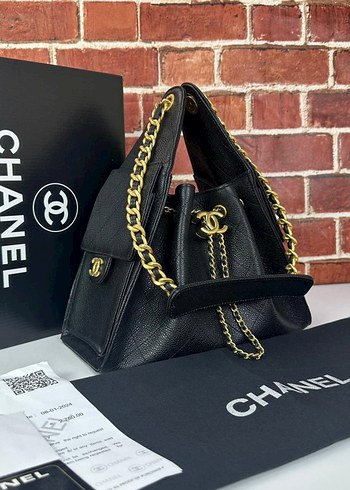 Chanel Chanel Siyah Deri Zincir Detaylı Çanta
