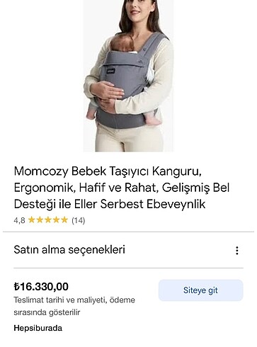 Beden siyah Renk Momcozy kanguru babybjörn