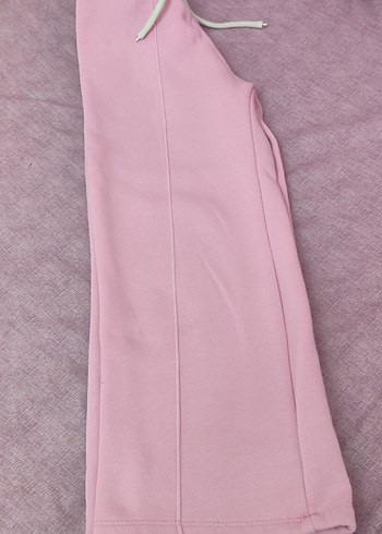 Fermuarlı Pembe Eşofman Altı