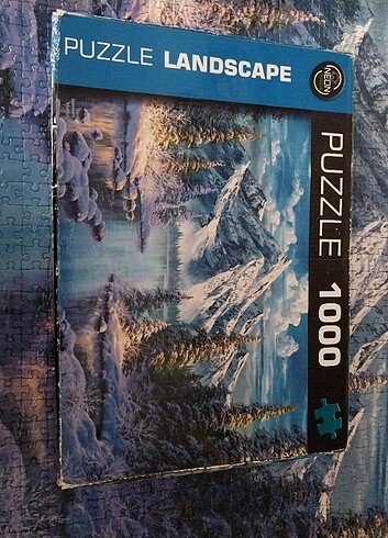 Neon puzzle 1000 parça buz mavisi