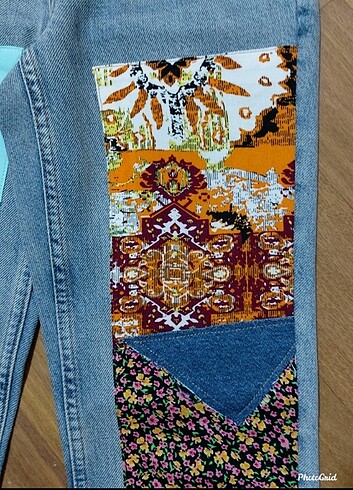 32 Beden mavi Renk SUBDUED YAMALI XXS/32 beden JEANS PANTOLON