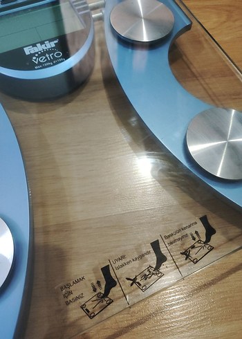 Beden Fakir Vetro Dijital Cam Baskül Mavi