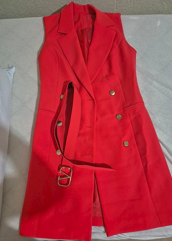 nar çiçeğı turuncu ofis elbise - Görsel 2